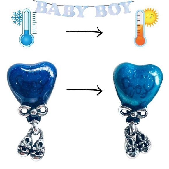 👶 NWOT Baby Boy Charm – Changes Color with Temperature ✨ - Picture 1 of 15